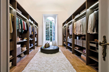 Walk-in closet wardrobe